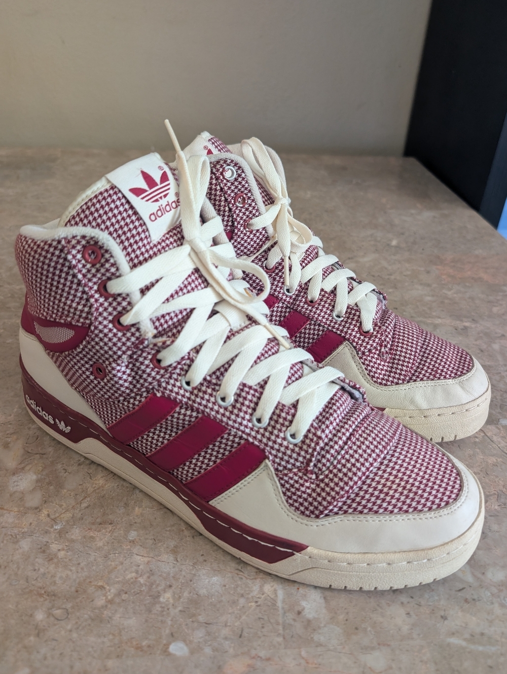 Adidas Metro Attitude (2005) Rare NBA Basketball Shoes Red-ivory Men's Size 12